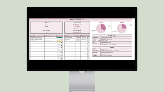 Festplanering (Sheets)
